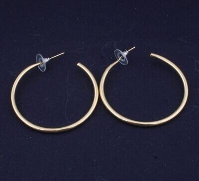 Large Gold Hoop Earrings in 22K Gold Plated Yellow Fill. Thin Lightweight Hoops, Perfect for Sensitive Ears, Circle Earrings, Gold Earrings