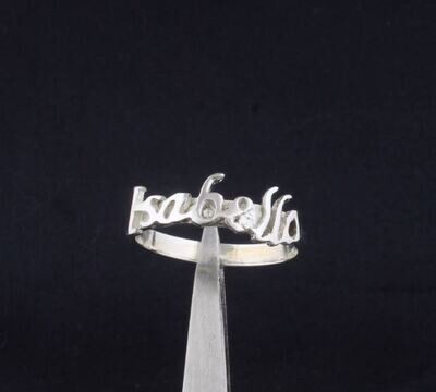 Custom Name Ring | Fancy Isabella Name Ring in Sterling Silver, Gold and Rose Gold | Personalized Gift For Mom | Best Friend Gift | Bridesmaid Gift