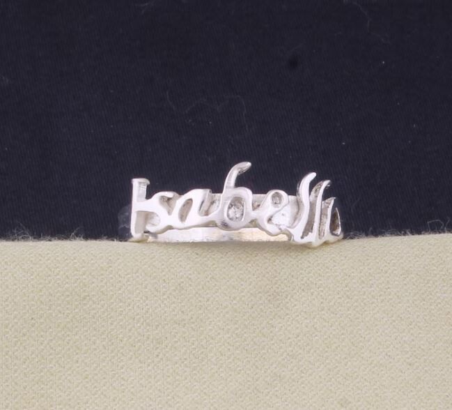 Custom Name Ring | Fancy Isabella Name Ring in Sterling Silver, Gold and Rose Gold | Personalized Gift For Mom | Best Friend Gift | Bridesmaid Gift