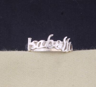 Custom Name Ring | Fancy Isabella Name Ring in Sterling Silver, Gold and Rose Gold | Personalized Gift For Mom | Best Friend Gift | Bridesmaid Gift
