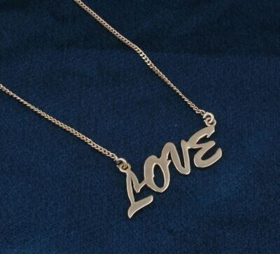 Love Necklace, 14k Gold Necklace, Wedding Gifts, Summer Jewelry, Birthday Gifts, Personalized Jewelry, Gold Necklace, Women Necklace, Gift