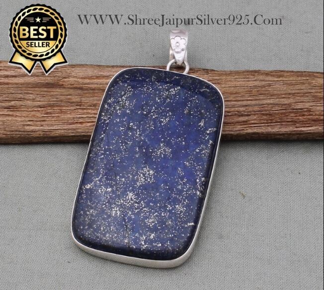 Natural Lapis Lazuli Gemstone Earring 925 Sterling Silver Necklace Pendant For Women, Handmade Silver Pendant, Birthstone Pendant, Gift Idea