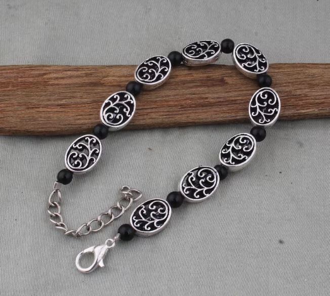 Adjustable Rakhi Bracelet - Personalized Rakhi - Brother's Rakhi Bracelet - Onyx Bracelet - Hindu Rakhi Festival Bracelet Gifts For Brother
