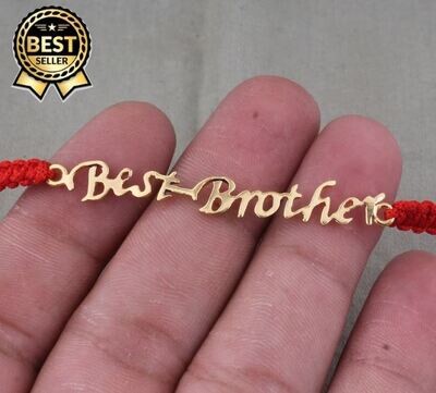 Best Brother Rakhi Bracelet - Personalized Rakhi - Red Color Thread Macrame Rakhi Bracelet - Hindu Rakhi Festival Bracelet Gifts For Brother
