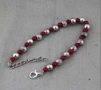 Adjustable Rakhi Bracelet - Personalized Rakhi - Brother's Rakhi Bracelet - Onyx Bracelet - Hindu Rakhi Festival Bracelet Gifts For Brother