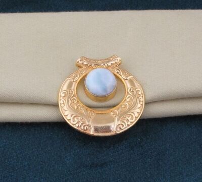 Larimar Pendant, Gemstone Pendant, 14K Gold Plated Pendant, Women Jewelry Birthstone Pendant, Statement Brass Pendant Best Gift Idea For Her
