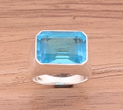 London Blue Topaz Ring 925-Sterling Solid Silver Ring, Engagement Ring, Designer Rectangle Shape Ring, Wedding Gifts Idea, London Blue Topaz Ring 925-Sterling Solid Silver Ring, Engagement Ring, Designer Rectangle Shape Ring, Wedding Gifts Idea,