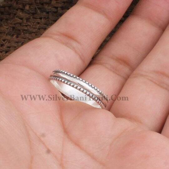 Band Ring, Handcrafted Band Ring, Best Gift Item For Women's And Girl's, 925 Sterling Silver Ring, Handmade Design Ring, Jewelry-Healing2022