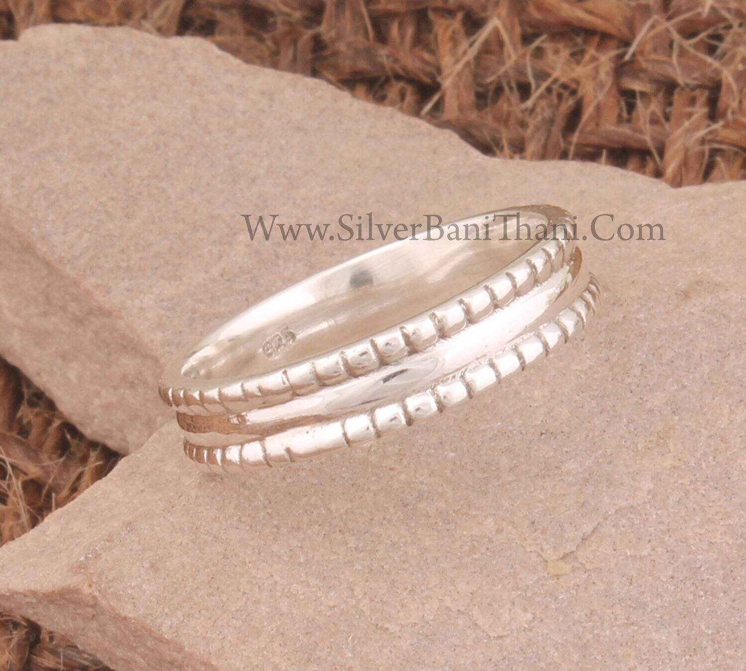 925 Sterling Silver Band Ring | Silver Band Jewelry | Designer Handmade Jewelry Ring | Bridal Ring | Boho Thumb Ring Present For Women Gift