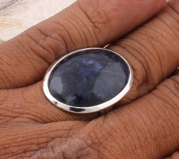 Natural Amazing Black onyx Top Quality Gemstone Ring--Ring Finger Ring Cabochon &amp; Oval Shape Stone Boho Ring Handmade Jewelry Charm Ring Christmas Gifts