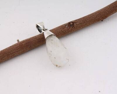 925 sterling silver Black Rutile gemstone pendant- drop shape gemstone pendent-silver 925 pendant-drop pendant-gift pendant-handmade pendant