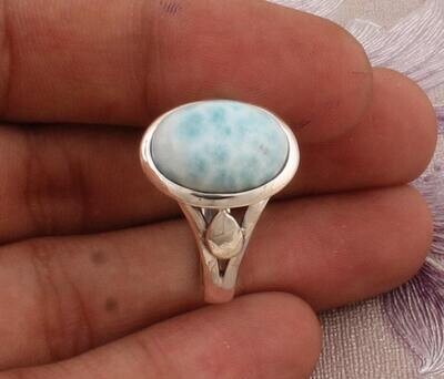 Natural Beautiful Larimar Sterling Silver Ring, Boho Ring, Twisted Band Ring, Dainty Rings, Top Selling Item Gift For Her Wedding Ring Cyber Natural Beautiful Larimar Sterling Silver Ring, Boho Ring, Twisted Band Ring, Dainty Rings, Top Selling Item Gift For Her Wedding Ring Cyber