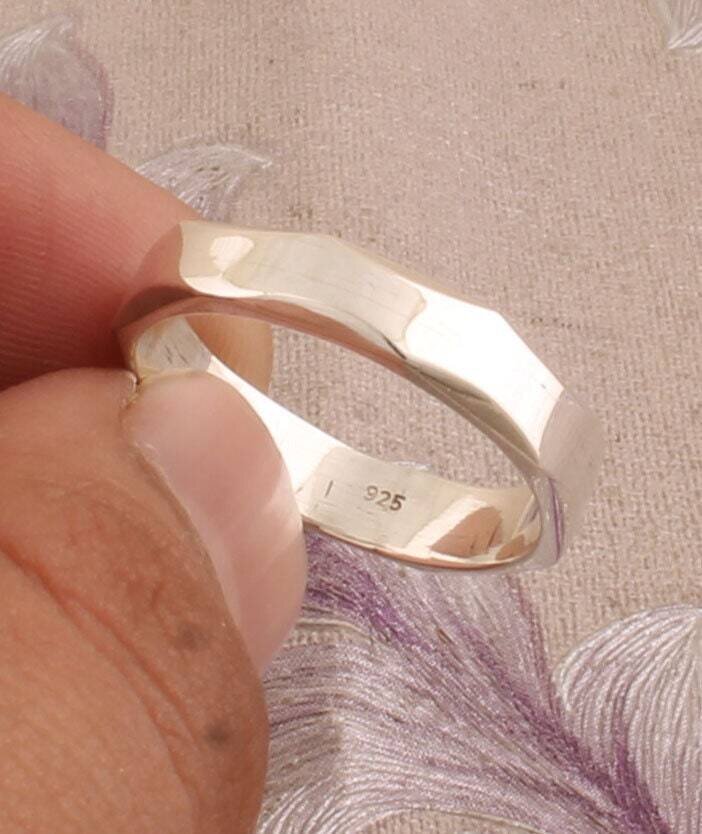 925-Antique Silver Ring, Boho Ring,Girls With Boys Ring,Sterling Solid Silver Ring, Beautiful Ring,Silver Plain Ring, Silver Band Ring