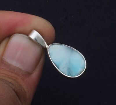 Larimar Pendant 925 Sterling Silver Pendant Handmade Jewelry Vintage Pendant Dainty Pendant Gift For Women Larimar Gemstone Jewelry For Her