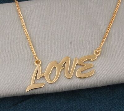 Love Necklace, 14k Gold Necklace, Wedding Gifts, Summer Jewelry, Birthday Gifts, Personalized Jewelry, Gold Necklace, Women Necklace, Gift