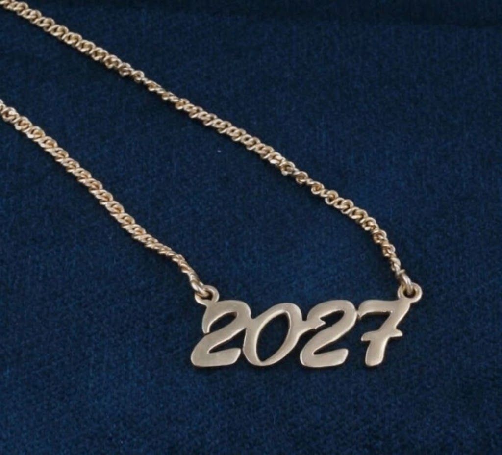 Customized Engraved Number Necklace, 14k Gold Necklace, Wedding Gifts, Summer Jewelry, Birthday Gifts, Personalized Jewelry, Gold Necklace