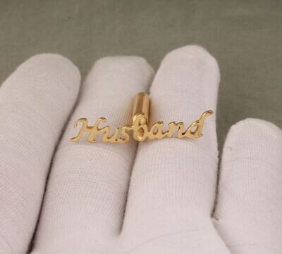 Men's Jewelry Personalized Name 14kt Gold, Rose Gold & Silver Cufflink For Men, Custom Fancy Name Cufflink, Perfect Father Day Gift for Him