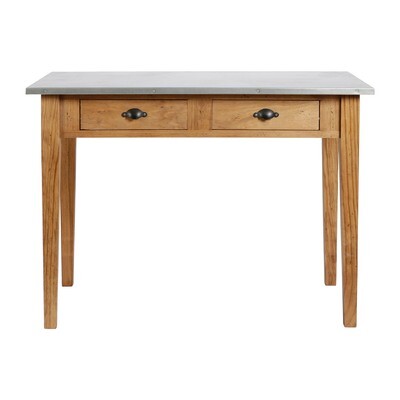 Table Terroir en pin et zinc