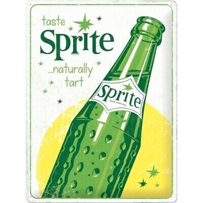 Plaque métal 30 x 40 cm - Sprite - Bouteille