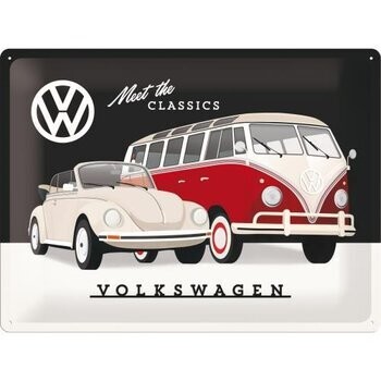 Plaque métal 30 x 40 cm - Volkswagen - Meet the classics