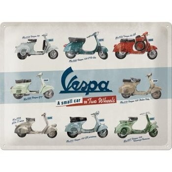Plaque métal 30 x 40 cm - Vespa - Model Chart