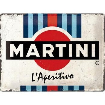 Plaque métal 30 x 40 cm - Martini - L'aperitivo