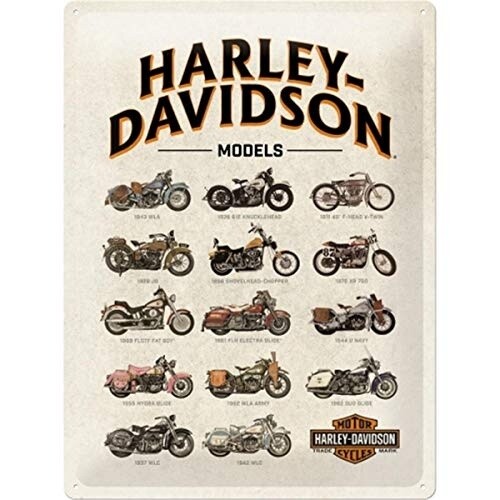 Plaque métal 30 x 40 cm - Harley - Model Chart