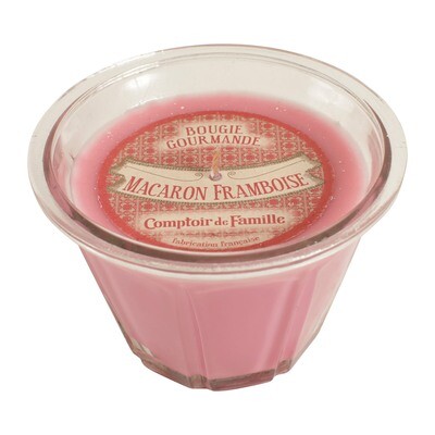 Bougie Gourmande - Macaron framboise
