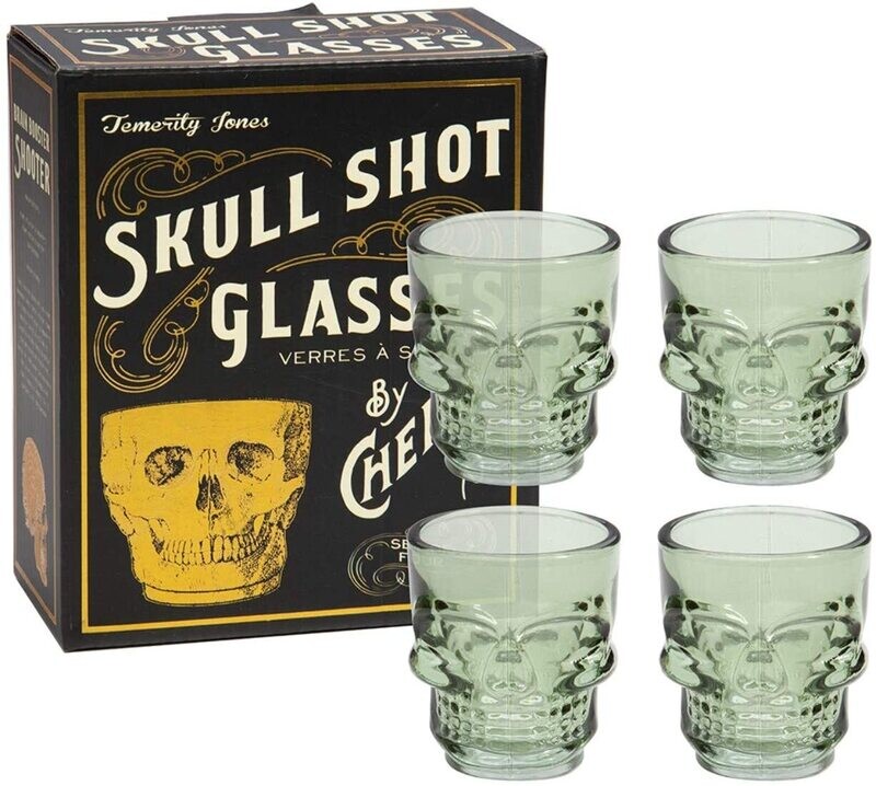 Verre à shooter crâne (x4)
