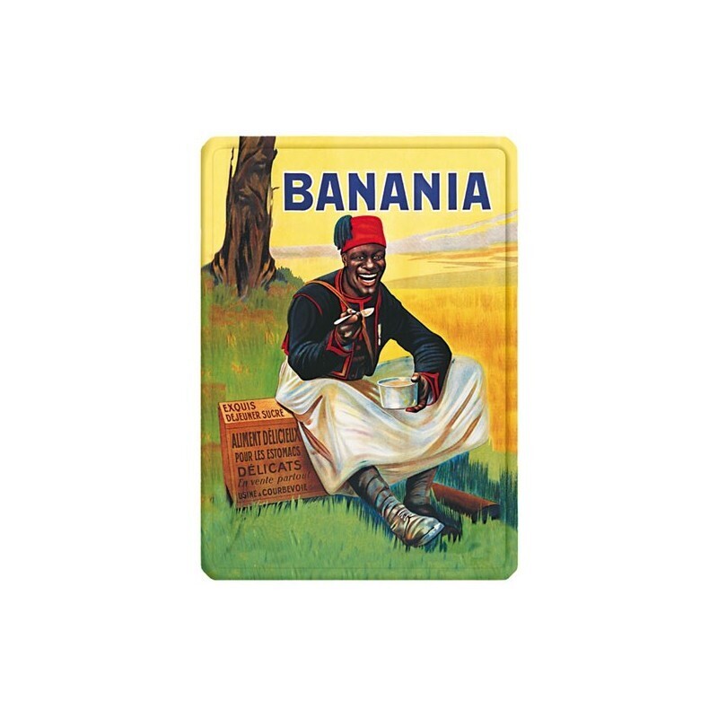 Plaque métal 15 X 21 cm - Banania Tirailleur