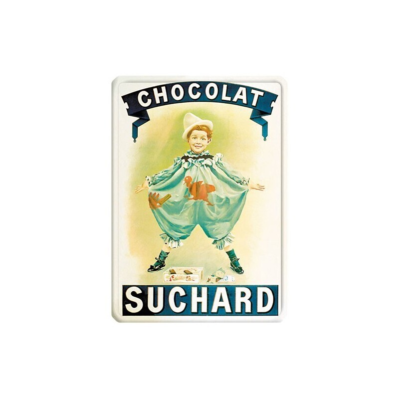 Plaque métal 15 X 21 cm - Chocolat Suchard Pierrot