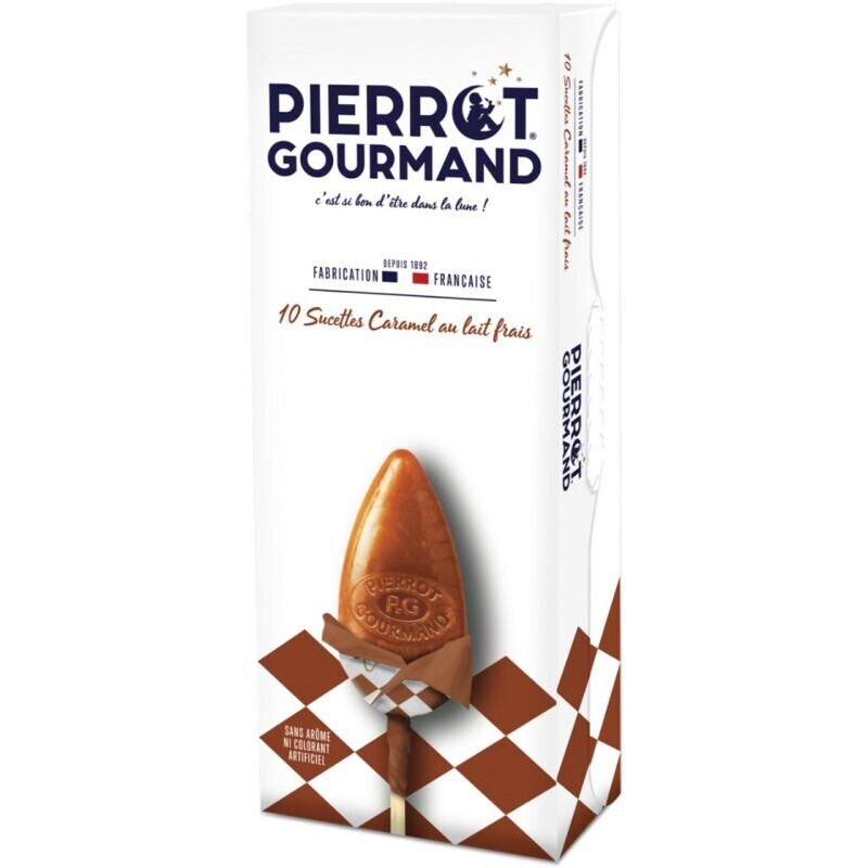 Etui 10 sucettes Caramel au lait frais