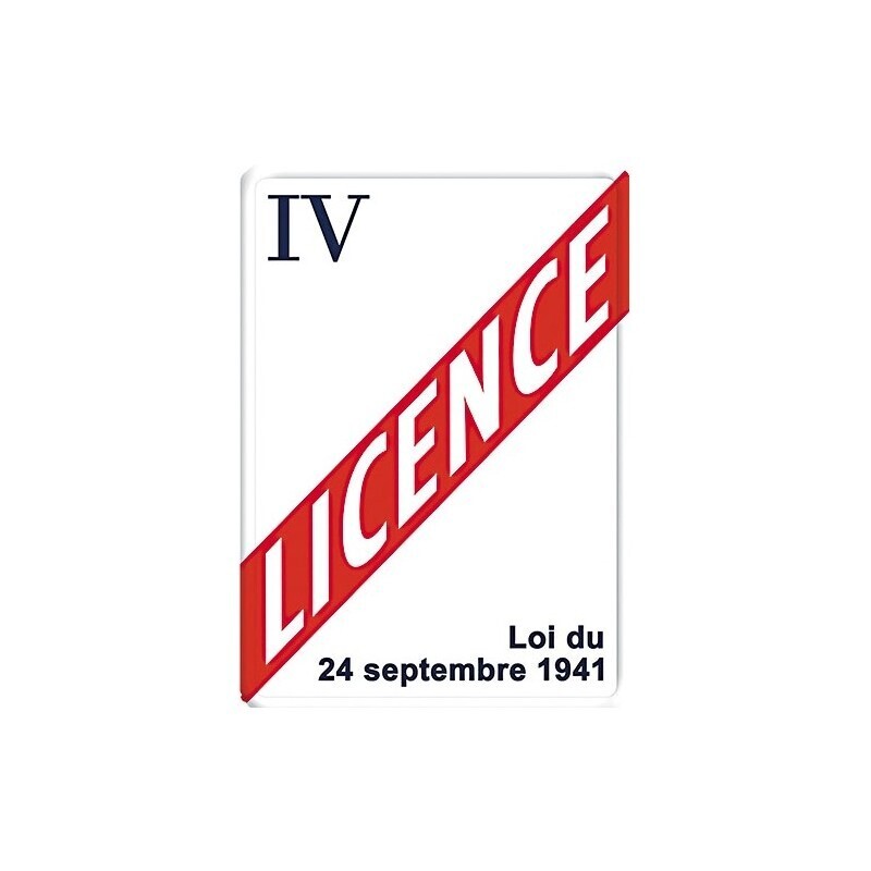 Plaque métal 15 X 21 cm - Licence IV