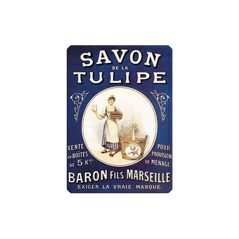 Plaque métal 15 X 21 cm - Savon de la Tulipe