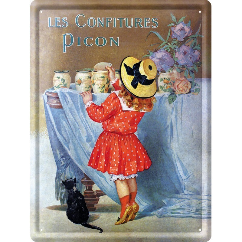 Plaque métal 30 X 40 cm - Confitures Picon