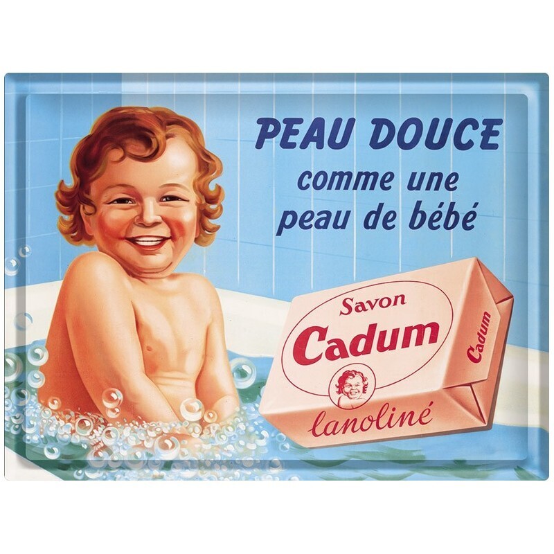 Plaque métal 30 X 40 cm - Savon Cadum