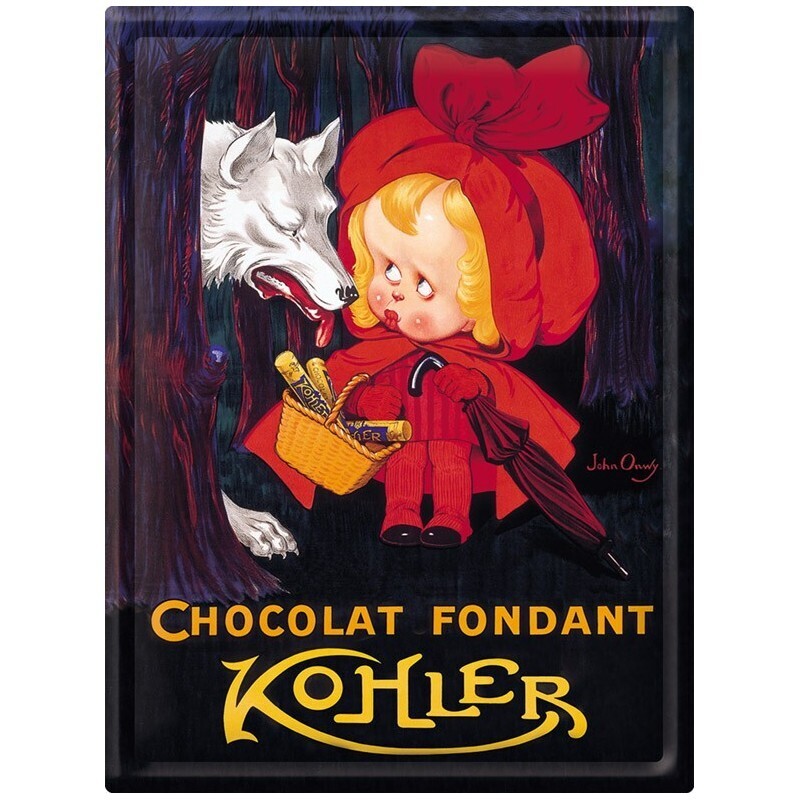 Plaque métal 30 X 40 cm - Chocolat Kohler