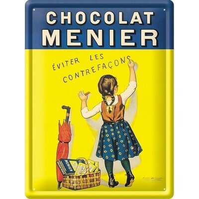 Plaque métal 30 X 40 cm - Chocolat Menier