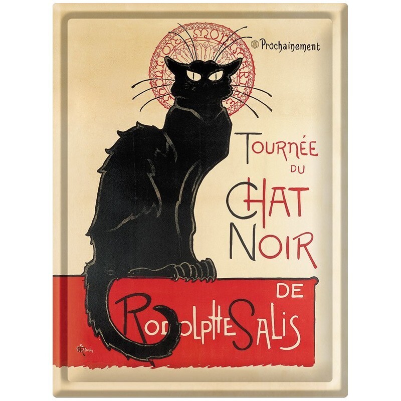 Plaque métal 30 X 40 cm - Tournée du Chat noir