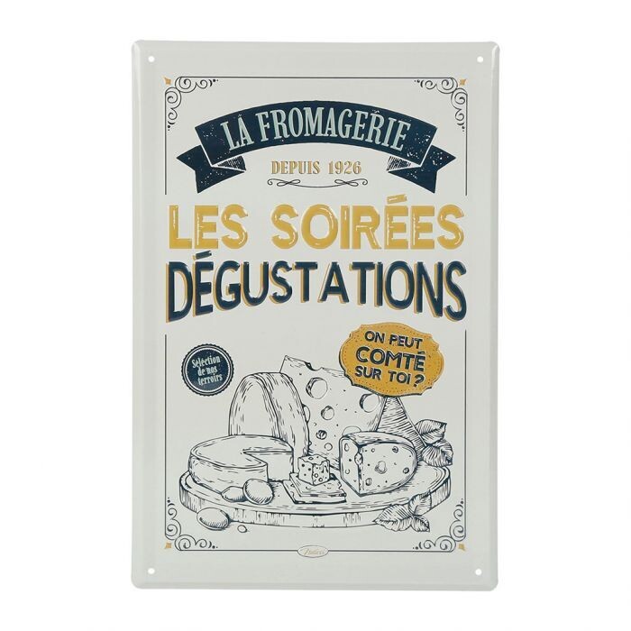Plaque métal 20 x 30 cm - La Fromagerie