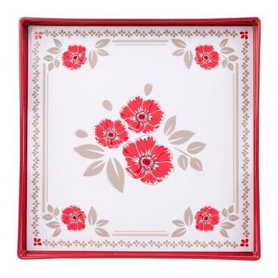 Plateau Bouquet Floral rouge