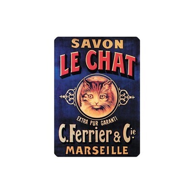 Plaque métal 15 X 21 cm - Savon Le Chat