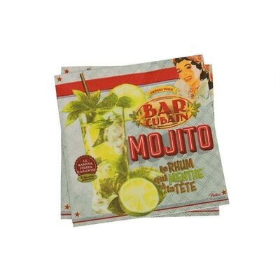 Serviettes en papier ( X 20 ) - Mojito