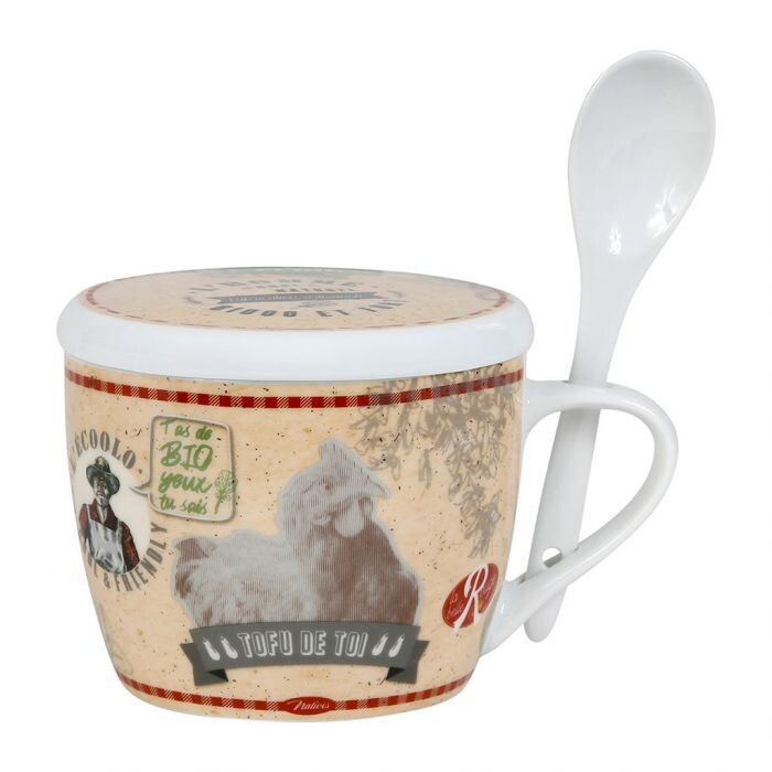 Bol à soupe avec cuillère - L&#39;écoolo