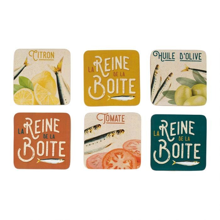 Dessous de verres ( X 6 ) - La reine de la boîte