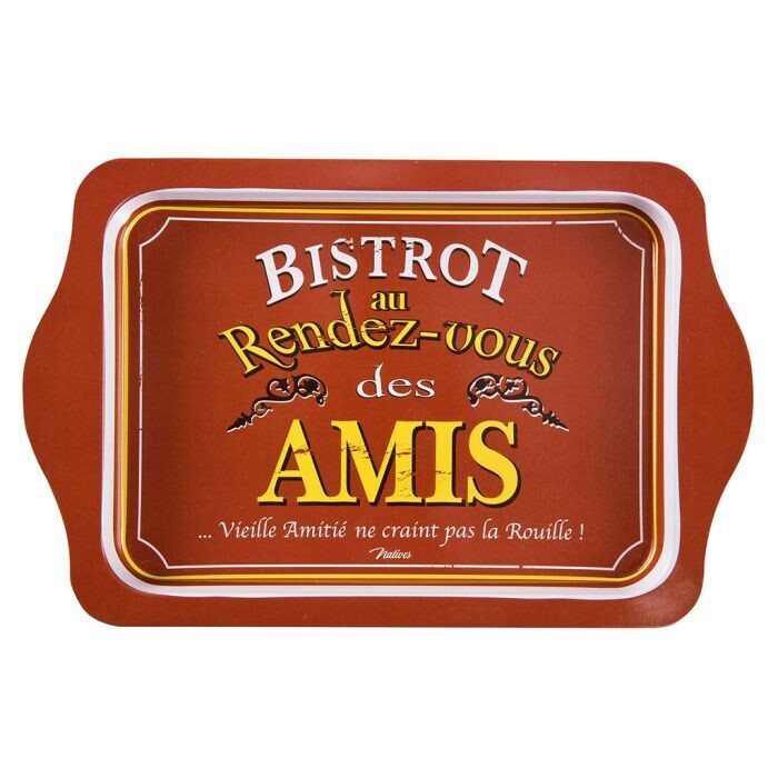 Petit plateau 25 x 16 cm  - Bistrot des amis
