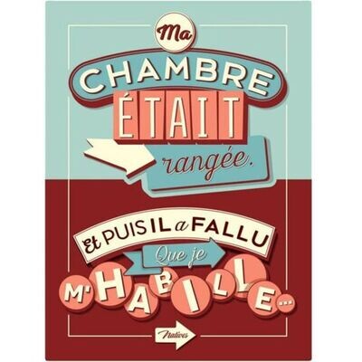 Plaque métal 20 x 15 cm - Ma chambre ...