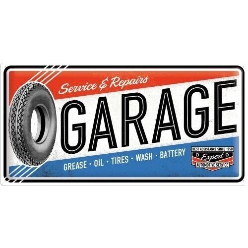 Plaque métal 50 x 25 cm - Garage