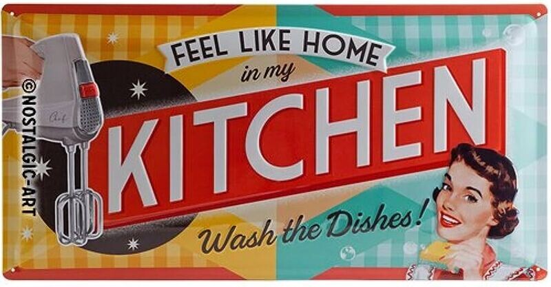 Plaque métal 50 x 25 cm - Kitchen