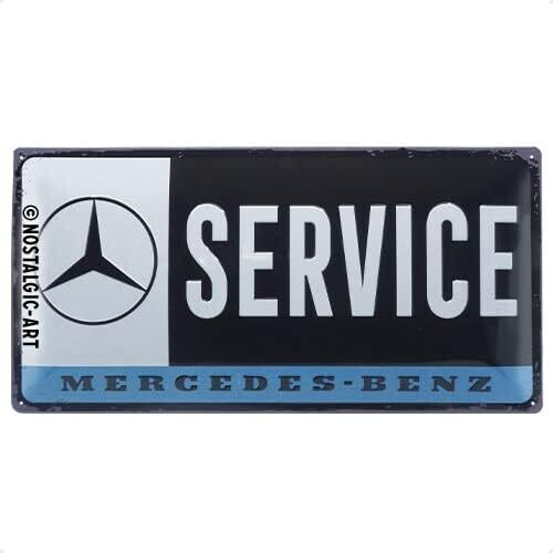 Plaque métal 50 x 25 cm - Mercedes-Benz - Service